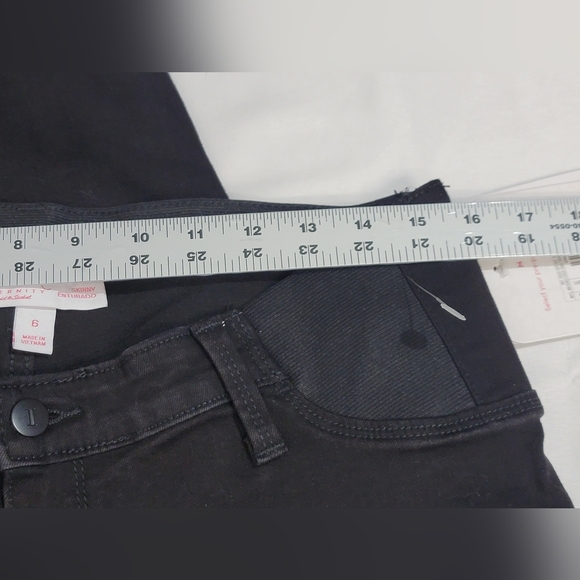 Isabel Maternity by Ingrid & Isabel Skinny Entubado Black Maternity Jean Size 6 - Picture 5 of 15